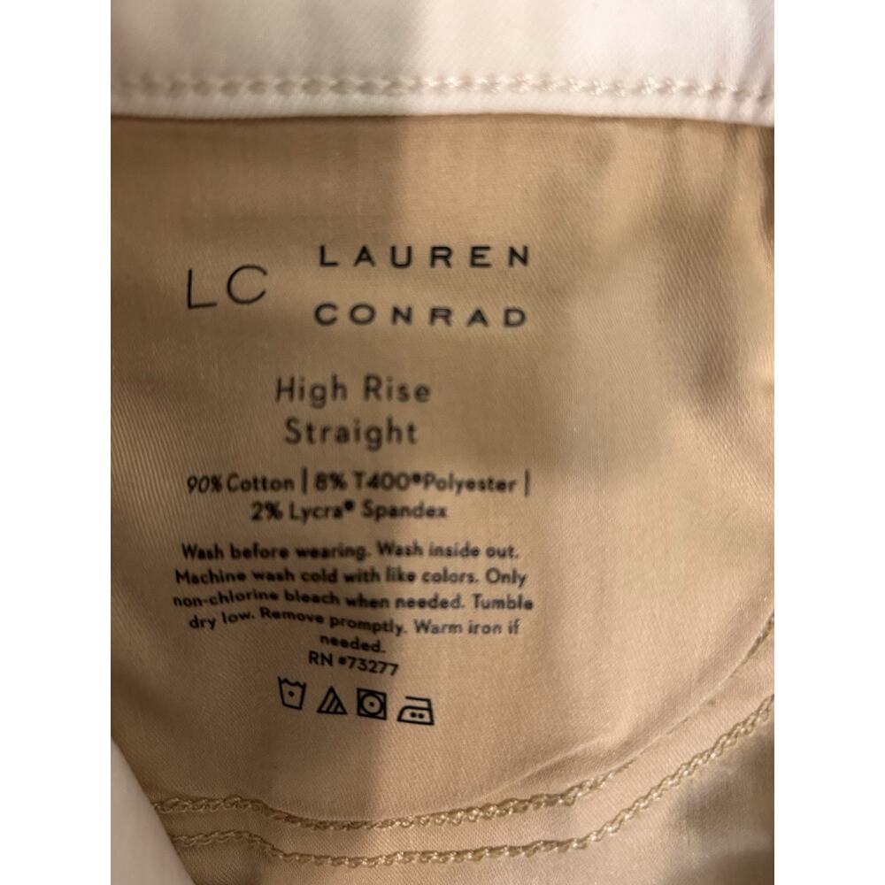 Lauren Conrad High-Rise Straight Jeans Size 12 White - Picture 6 of 6